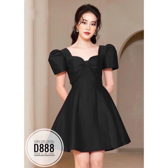 [Ảnh thật] 60-90kg Bigsize ĐẦM NƠ NGỰC SIÊU PHẨM D888