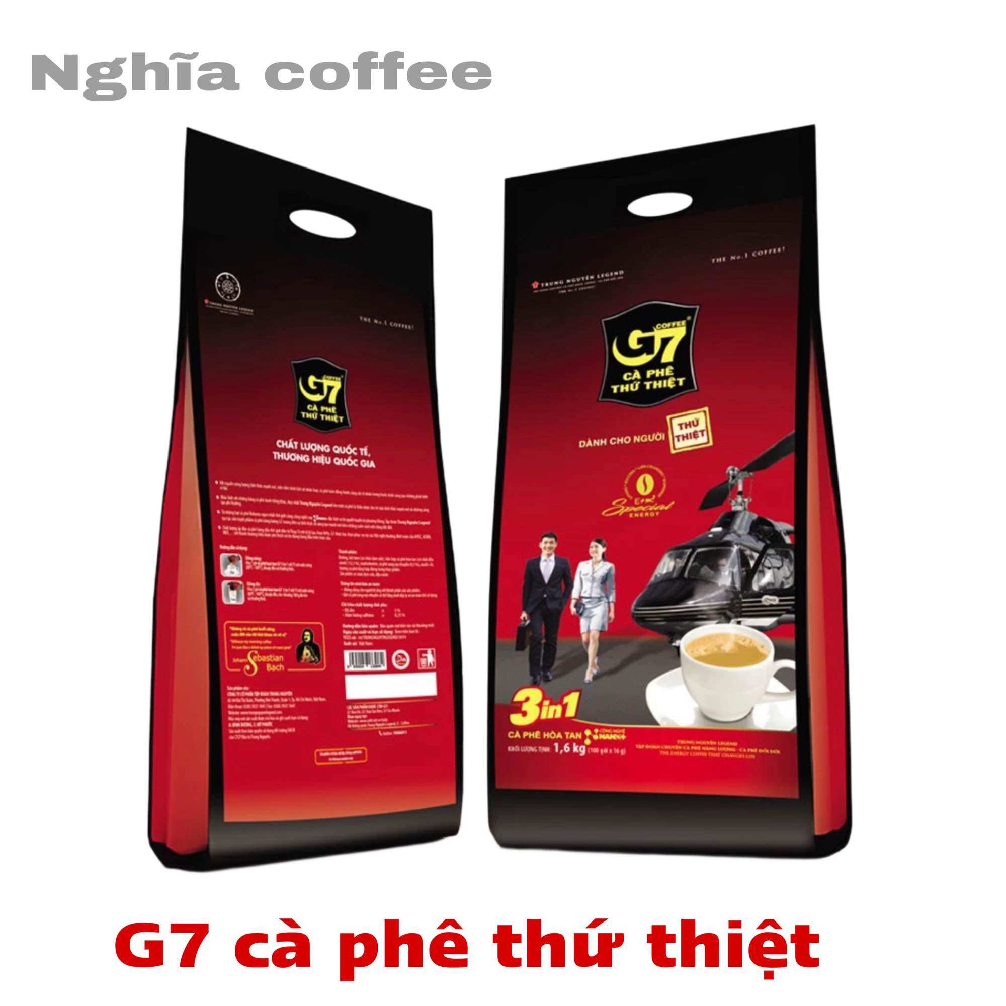 1 bịch cà phê hoà tan g7 3in1 - trung nguyên legend bịch 1,6kg