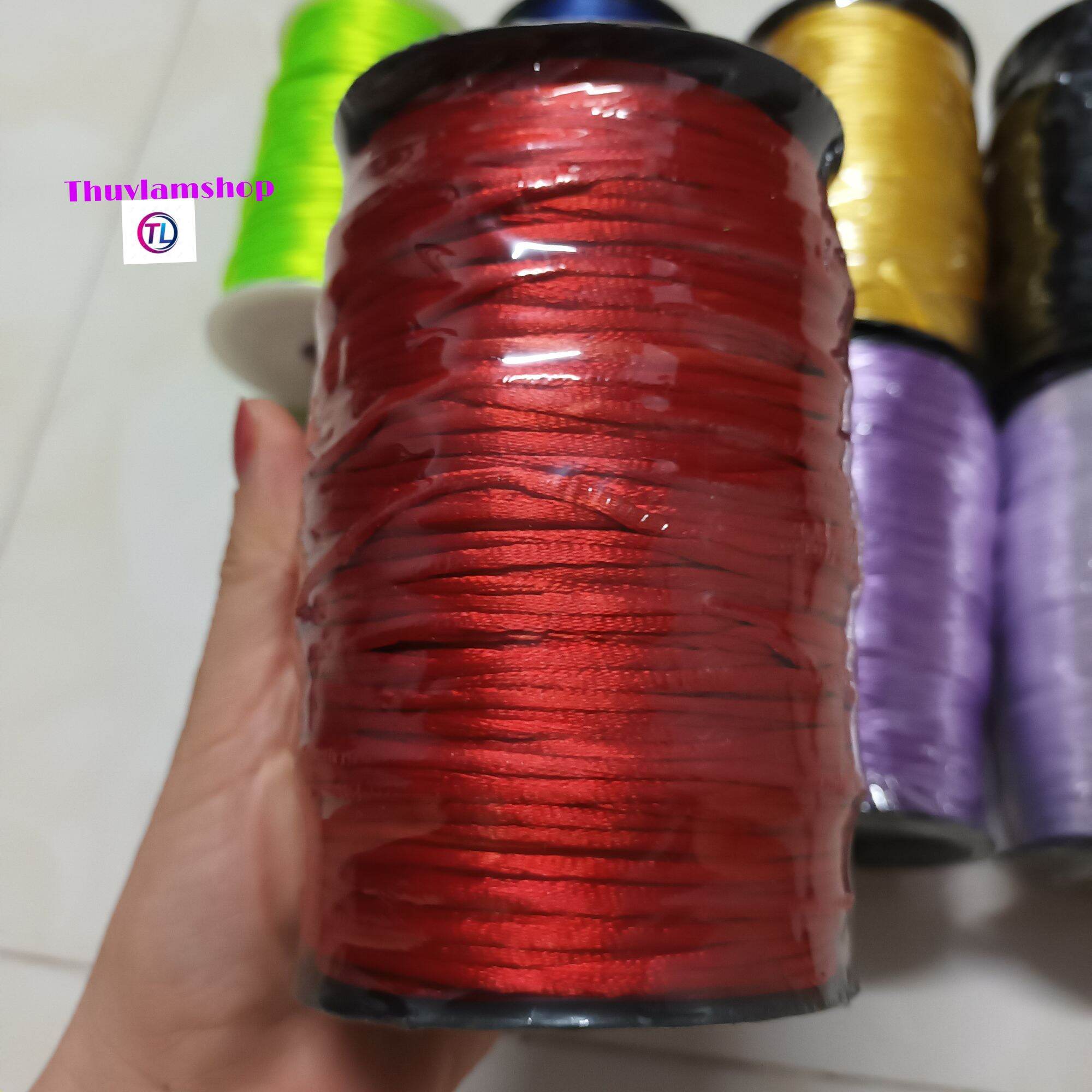 Cuộn dây tim màu đỏ 3mm làm handmade dài 100m nặng 500g