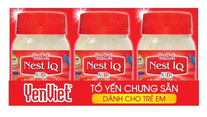 Tổ yến chưng sẵn trẻ em yenviet nest iq 1 lốc 6 lọ