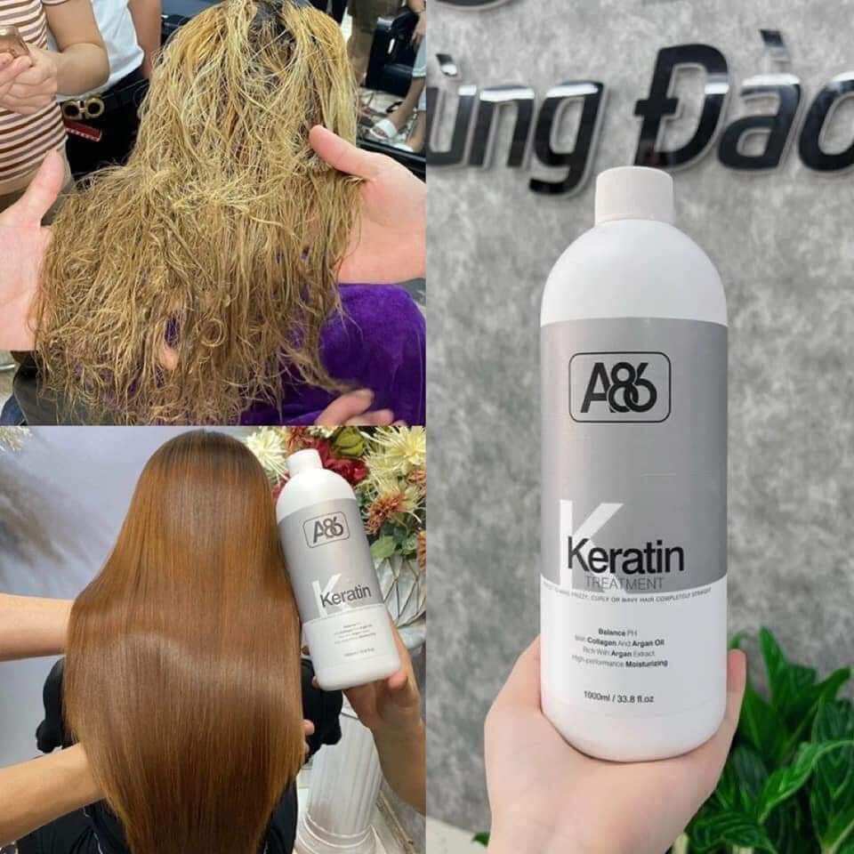 Keratin A86 phục hồi tóc hư tổn, tóc nhũn cho salon tóc chai 1000ml