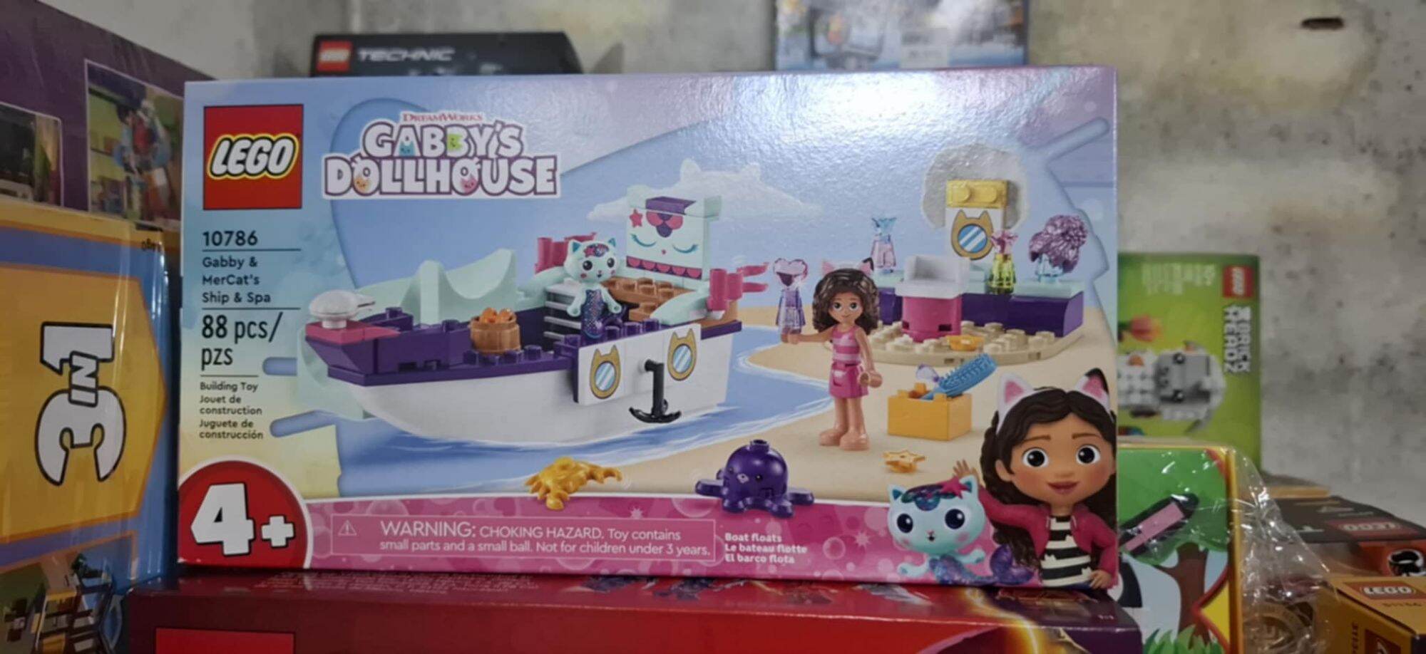 LEGO Gabby DollHouse 10786_Đồ chơi lắp ráp Gabby và chiếc tàu của MerCat(88 chi tiết)