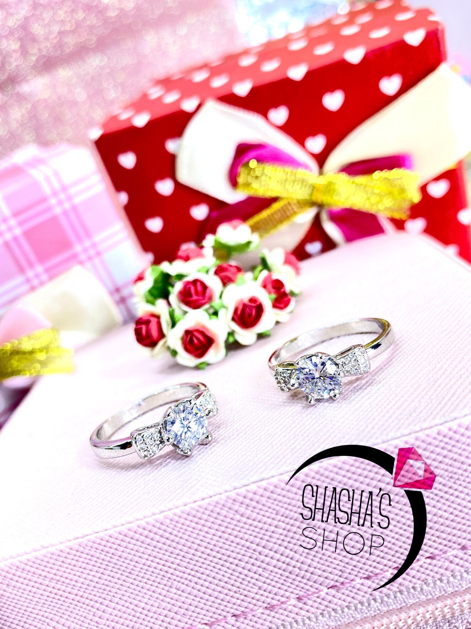 Nhẫn cao cấp đính đá chíu sáng dể thương