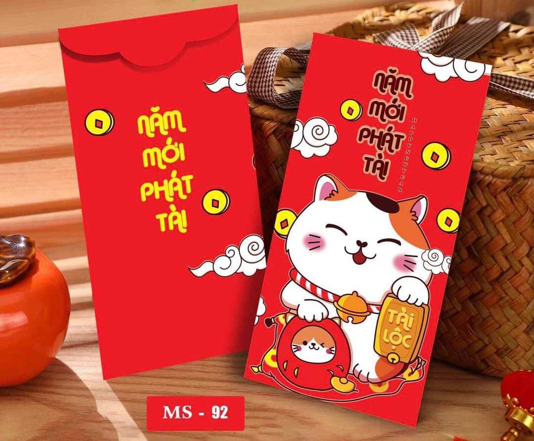 Sét 10 bì lì xì đủ mẫu mã năm 2023