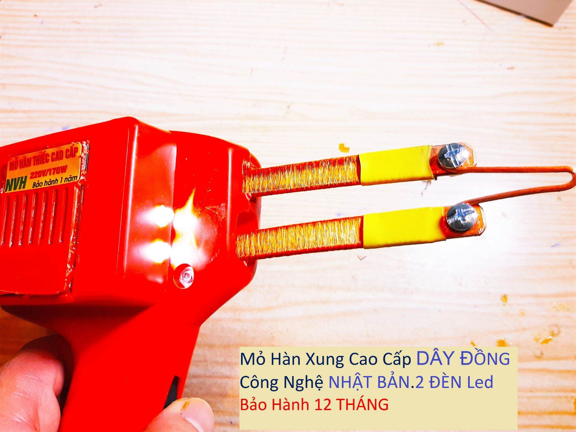 Mỏ hàn xung ( tặng thiếc,nhựa thông,mỏ đồng)