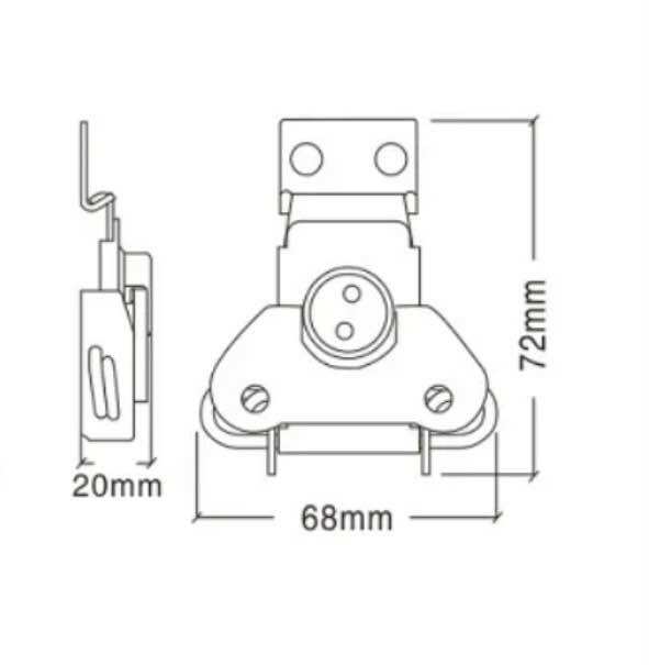Khoá bướm nổi bắt tủ âm thanh