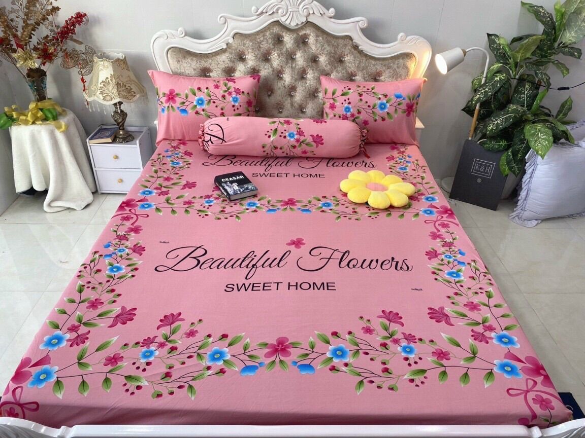 Set 4 drap áo gối THUN LẠNH HÀN QUỐC