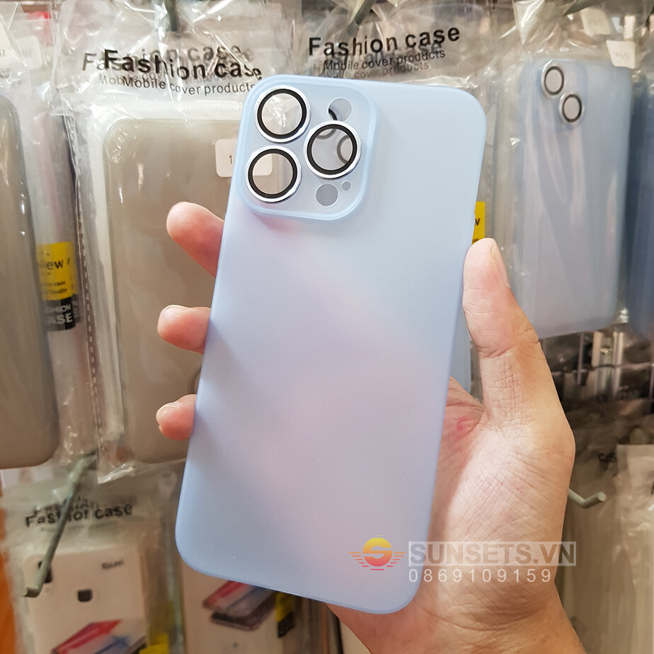 Ốp lưng iPhone 14 Pro/ 13/ 12 Pro Max Nhám siêu mỏng