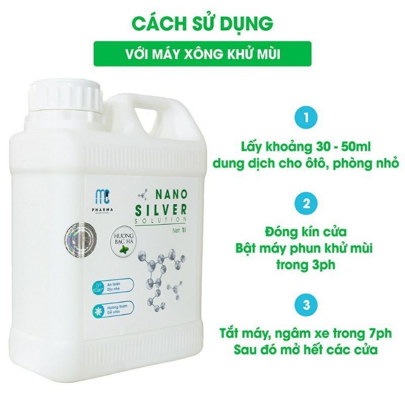 DUNG DỊCH PHUN KHÓI KHỬ KHUẨN NANO SILVER ( Can 1L)