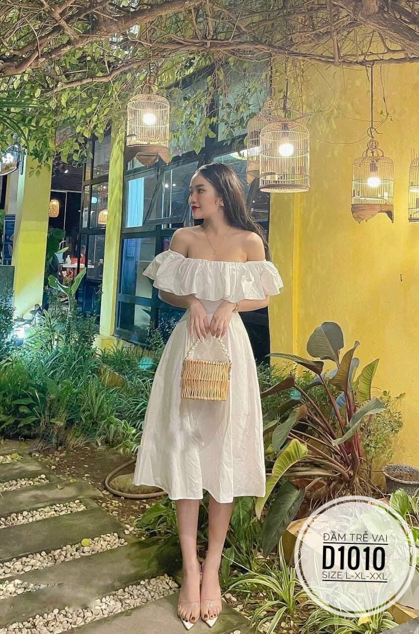 (Bigsize 60-90kg) Đầm trễ vai
