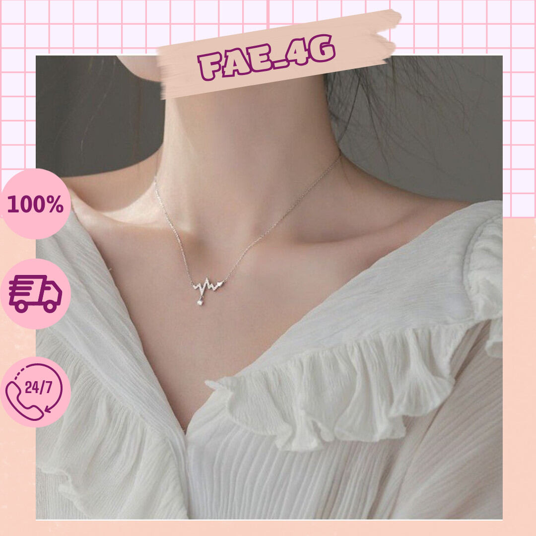 Dây chuyền bạc hình nhịp tim xinh xắn
