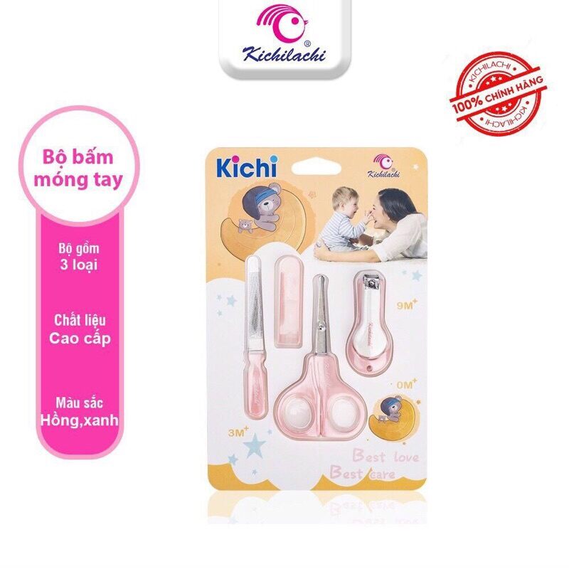 Bộ bấm móng 4 chi tiết Kichilachi dành cho bé sơ sinh