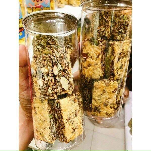 Thanh Gạo Lứt Ngũ Cốc Chà Bông Hộp 250gr- Thanh Gạo Lứt Mix Hạt Dinh Dưỡng