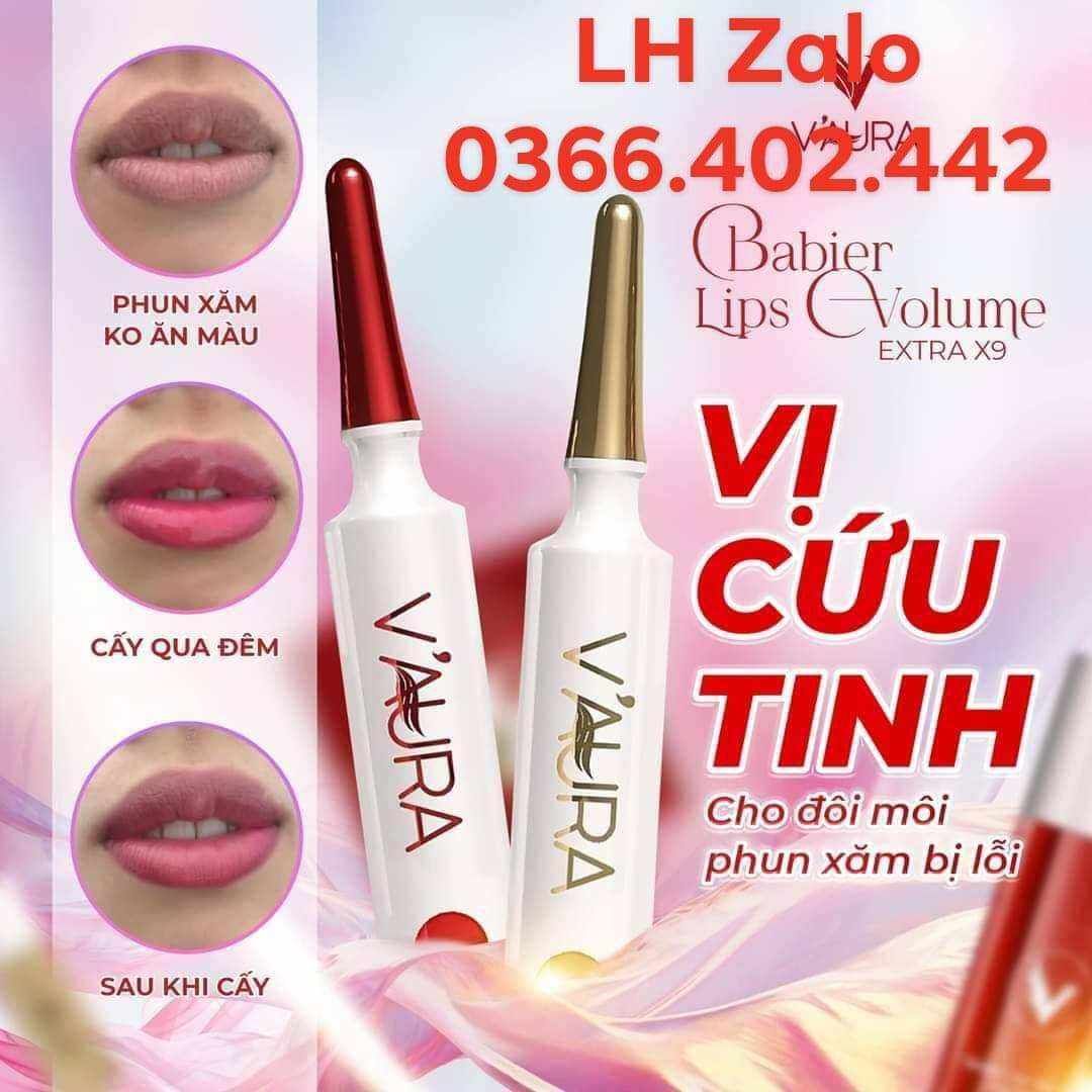 Serum cấy màu môi V3 loại bỏ thâm môi -nứt nẻ -thay phun xăm Vaura (phiên bản mới V3)