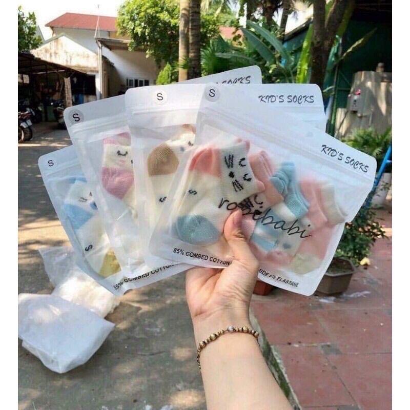 Set 5 đôi tất lưới cổ ngắn cho bé