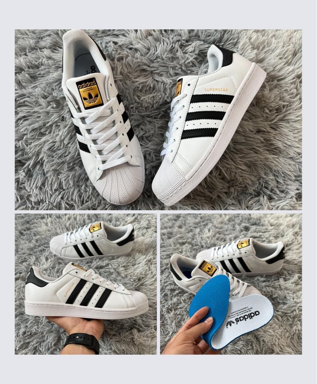 (Ảnh thật + freeship) Giày thể thao Superstar sò tem vàng (fullbox)