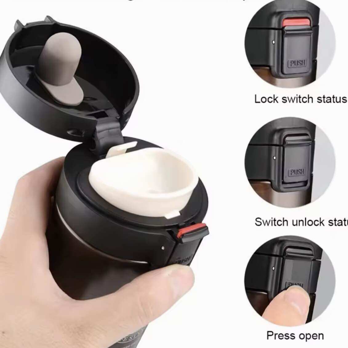 Ly giữ nhiệt cao cấp có nắp 380ml