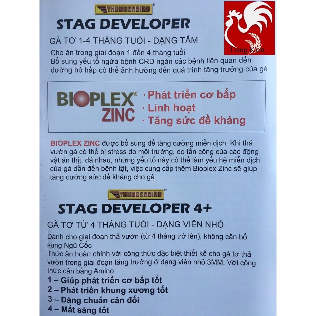 Stag Developer Thunderbird - Cám gà con từ 1 - 4 tháng