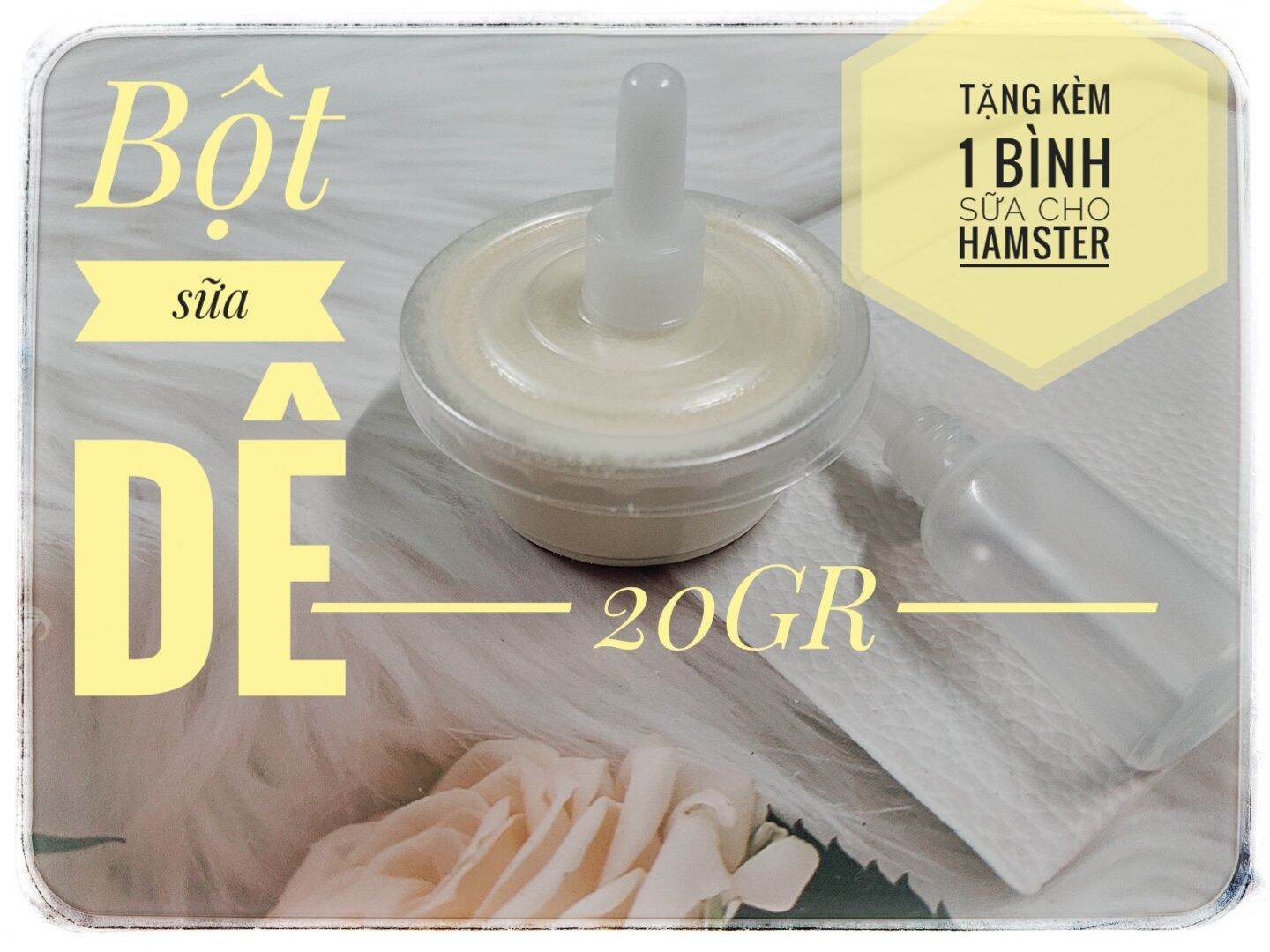 Bột sữa dê- 20gr- thức ăn dành cho hamster, thú cưng ..