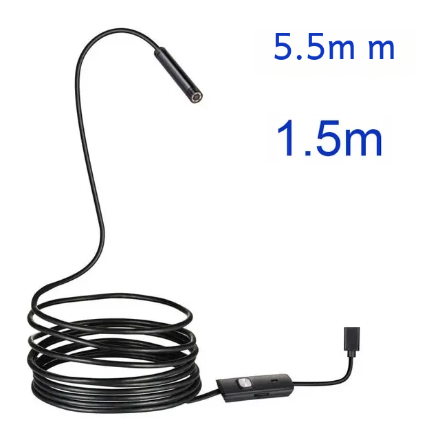 5.5 7 Mét Android nội soi 3 trong 1 USB/Micro USB/Type-C borescope kiểm tra máy ảnh không thấm nước cho điện thoại thông minh