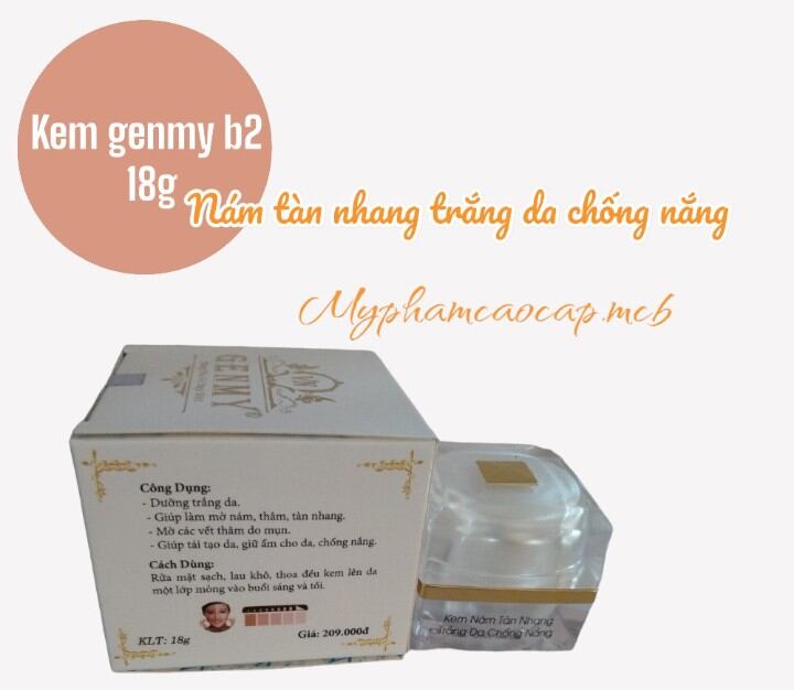 kem genmy white  b2 nám tàn nhang trắng da 25g