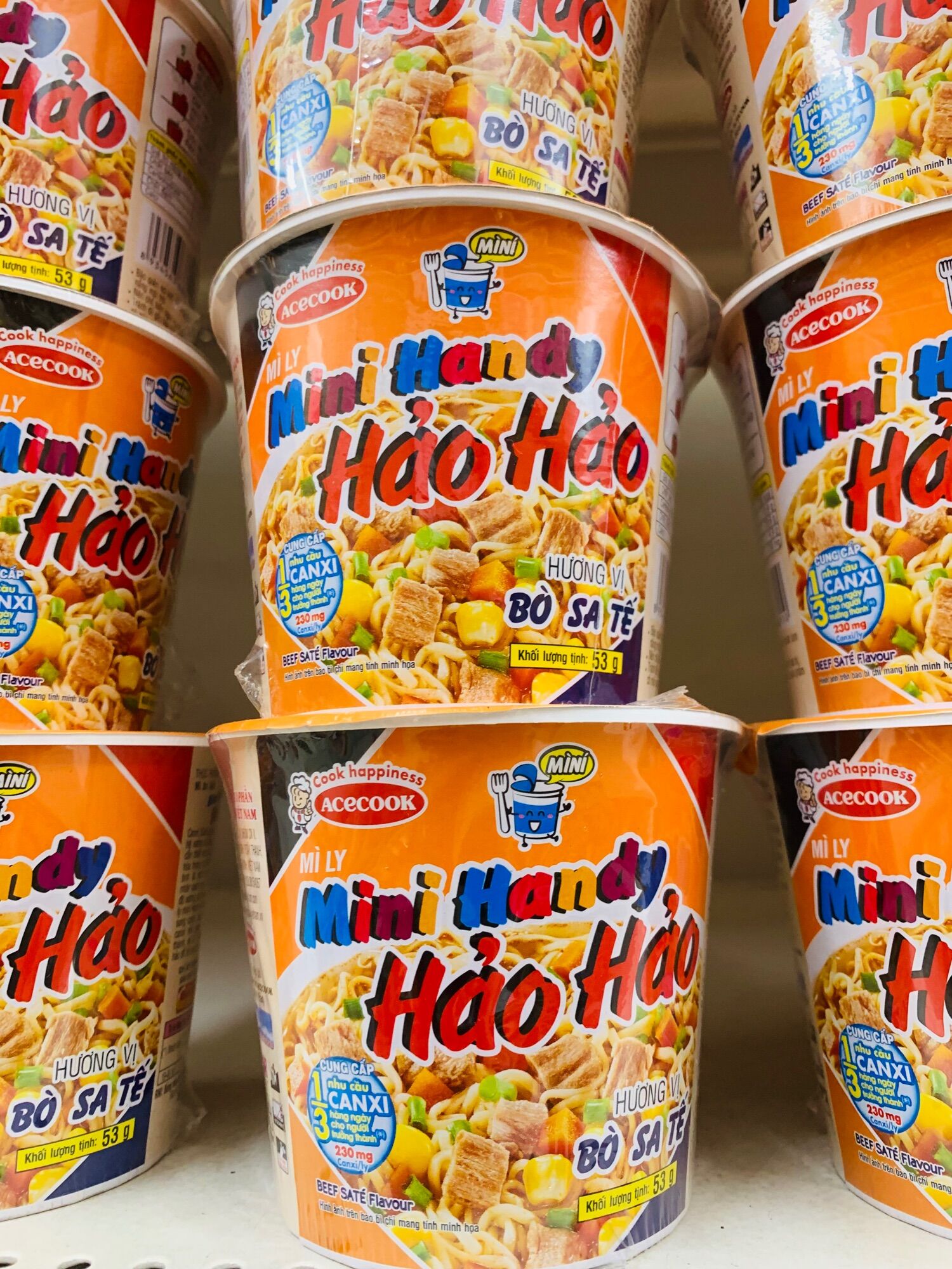 Mì ly Hảo Hảo bò sa tế mini