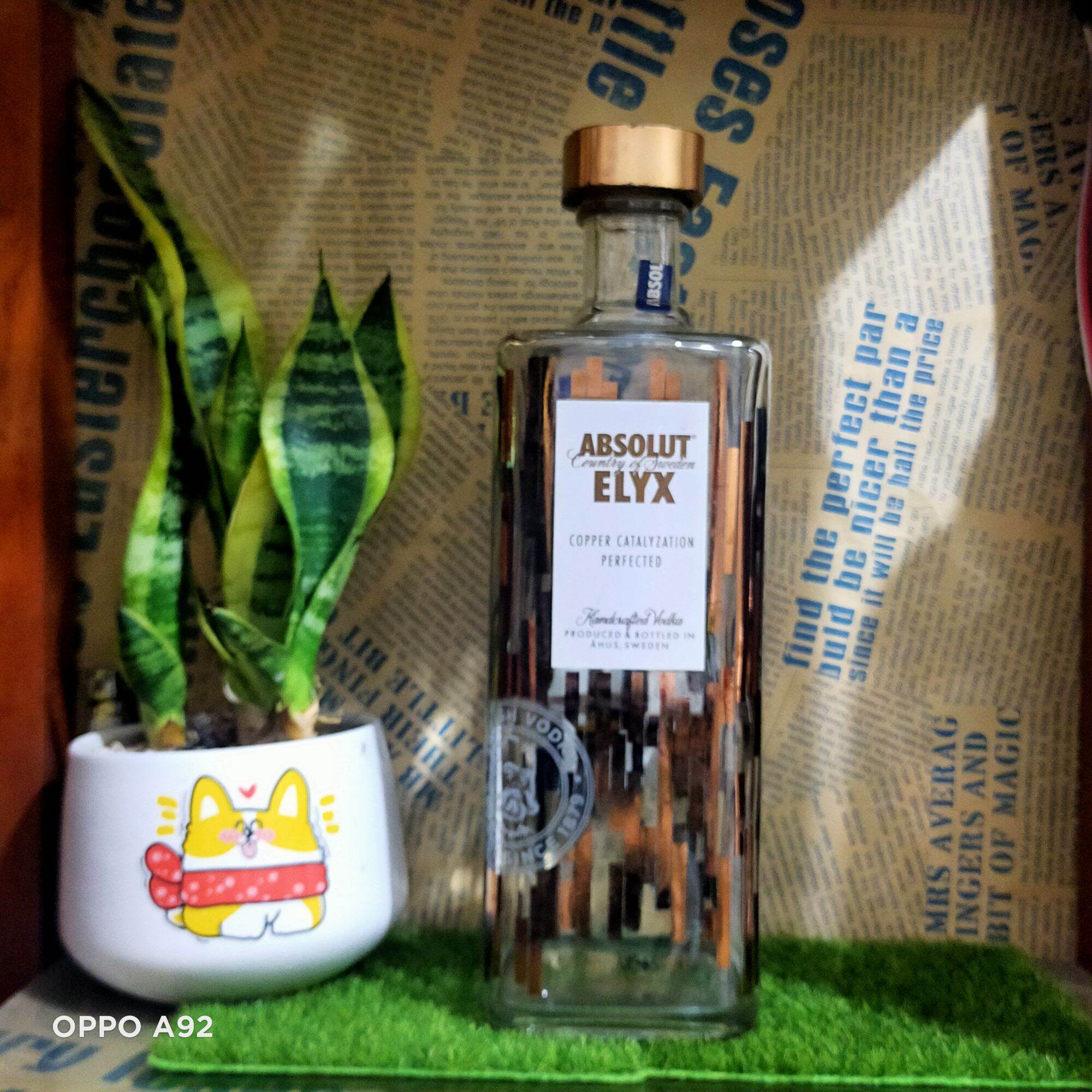 Vỏ CHAI thuỷ tinh ABsolut ELYX chuẩn chính hãng mới [NEW] [RỖNG]