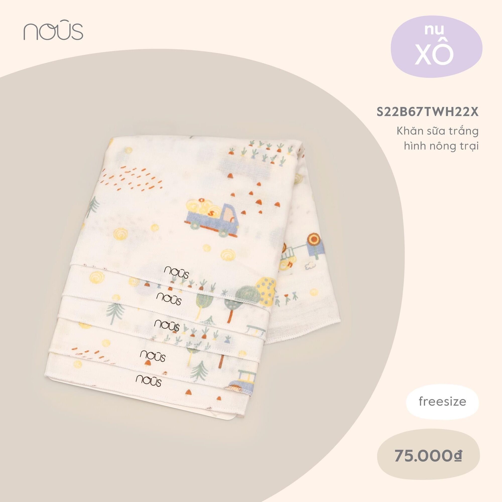 Khăn sữa Nous (set 5c)