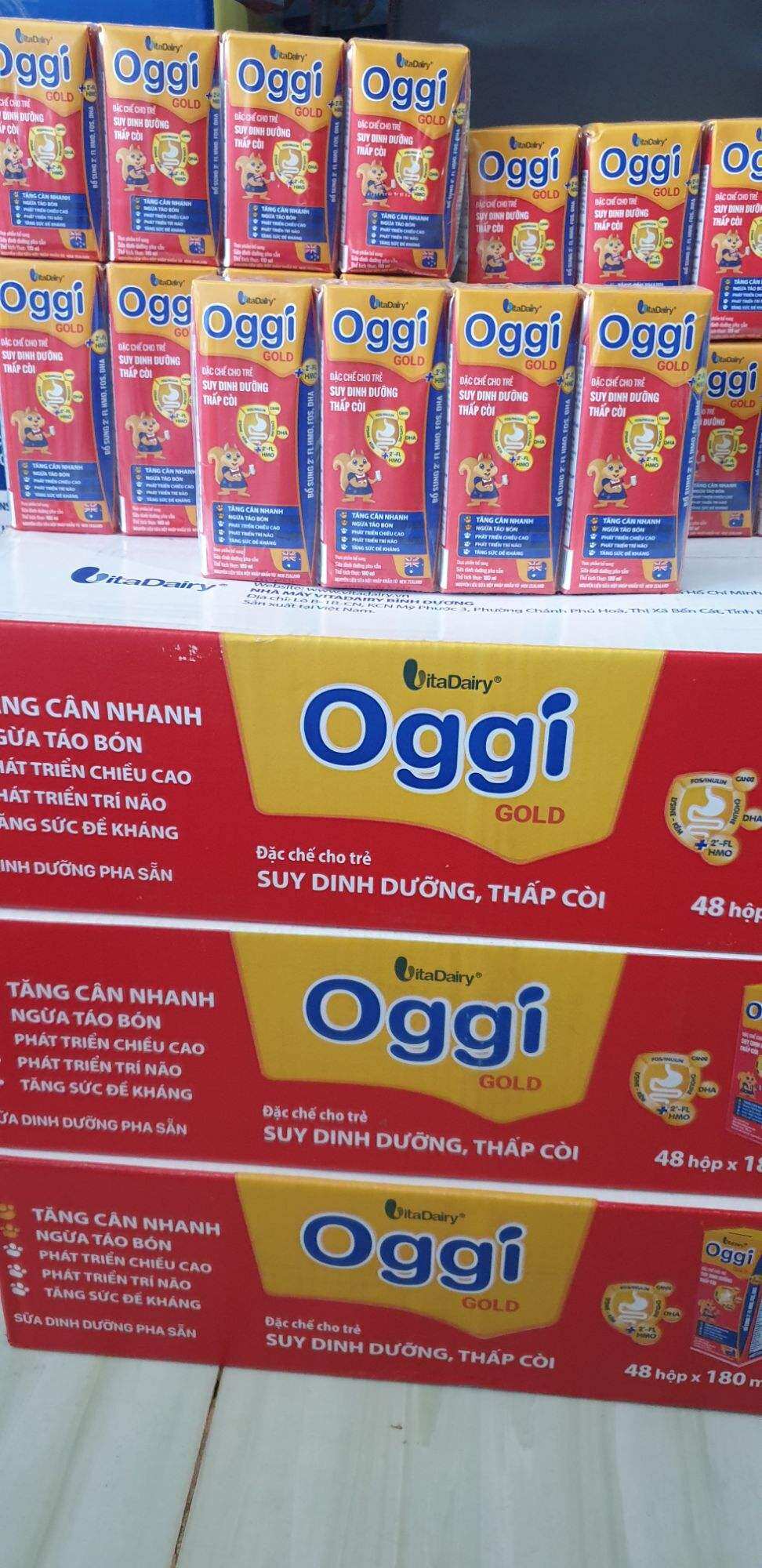 Thùng 48 hộp Sữa bột pha sẳn Oggi Suy dinh dưỡng 180ml