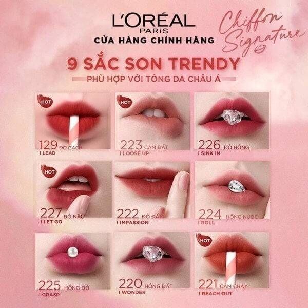 [HCM][HSD:03/2026]Son kem lì L’Oréal Paris Chiffon Signature 7ml