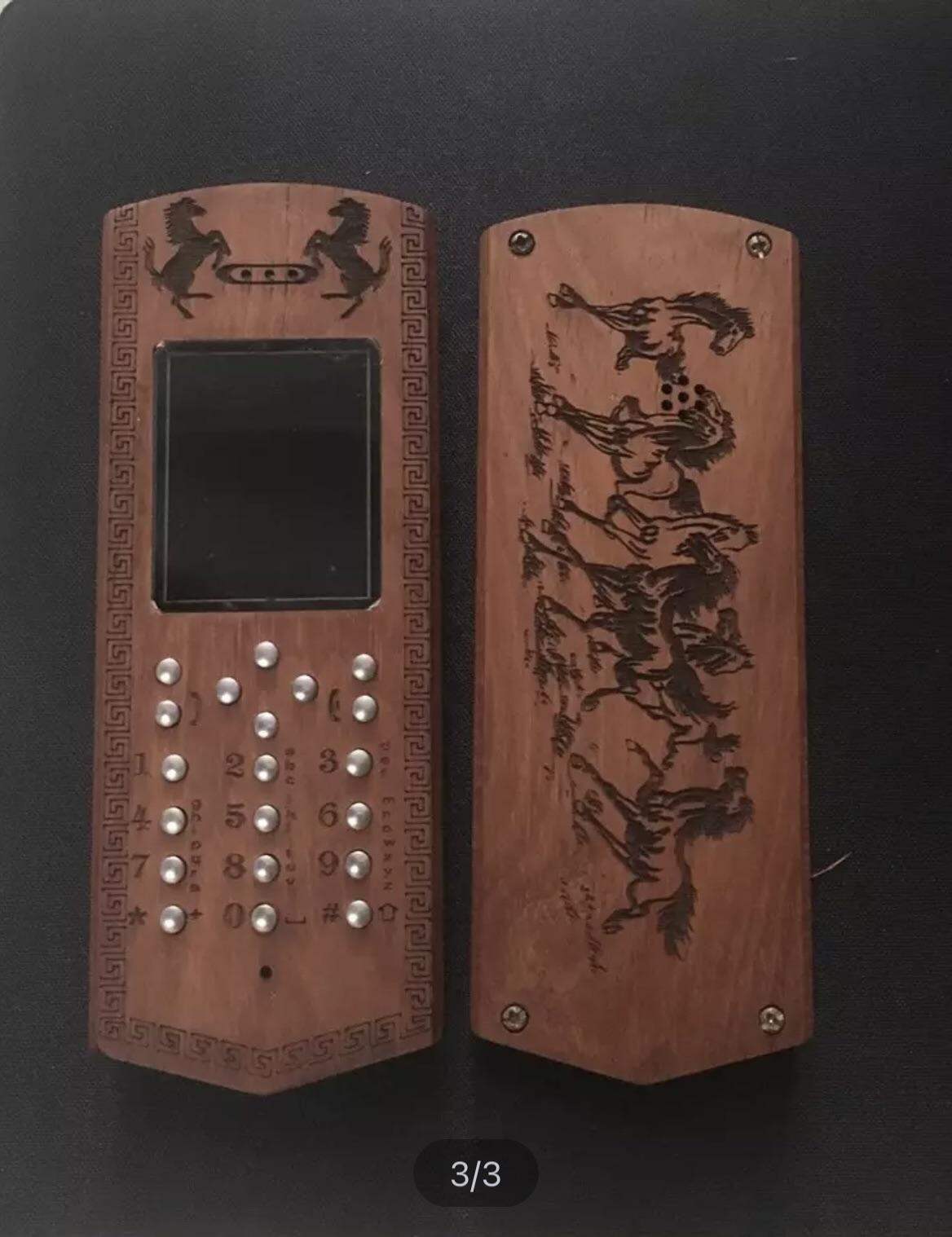 Vỏ gỗ cho điện thoại Nokia 100 / 101 (gỗ hương)