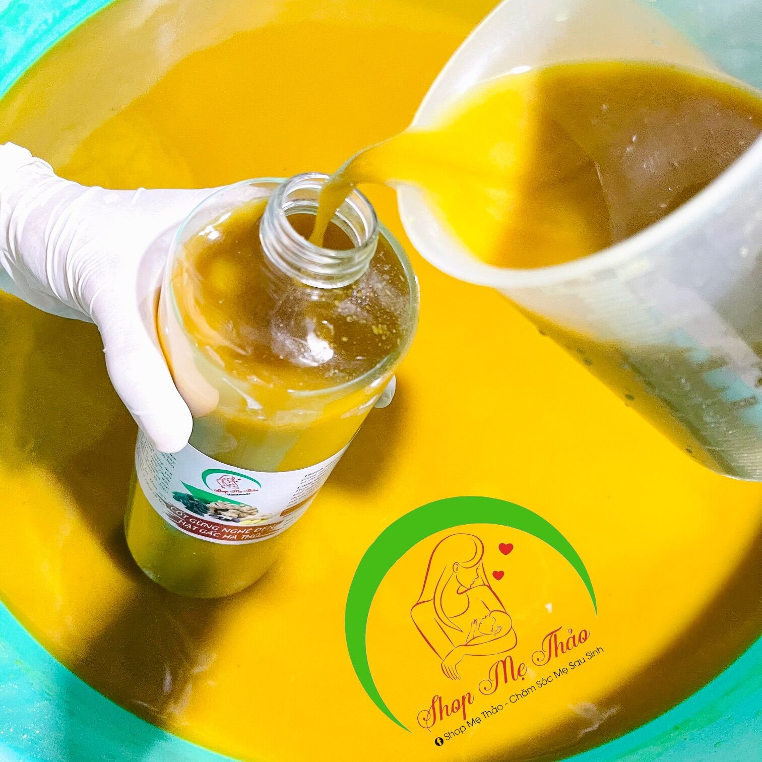 (1 lít) CỐT GỪNG NGHỆ ĐEN HẠT GẤC HẠ THỔ THOA BODY