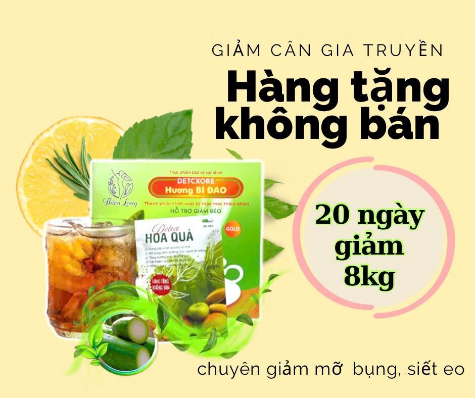 Hộp 40 gói trà bí đao giảm cân gia truyền Thiên Long. giảm 5_8kg