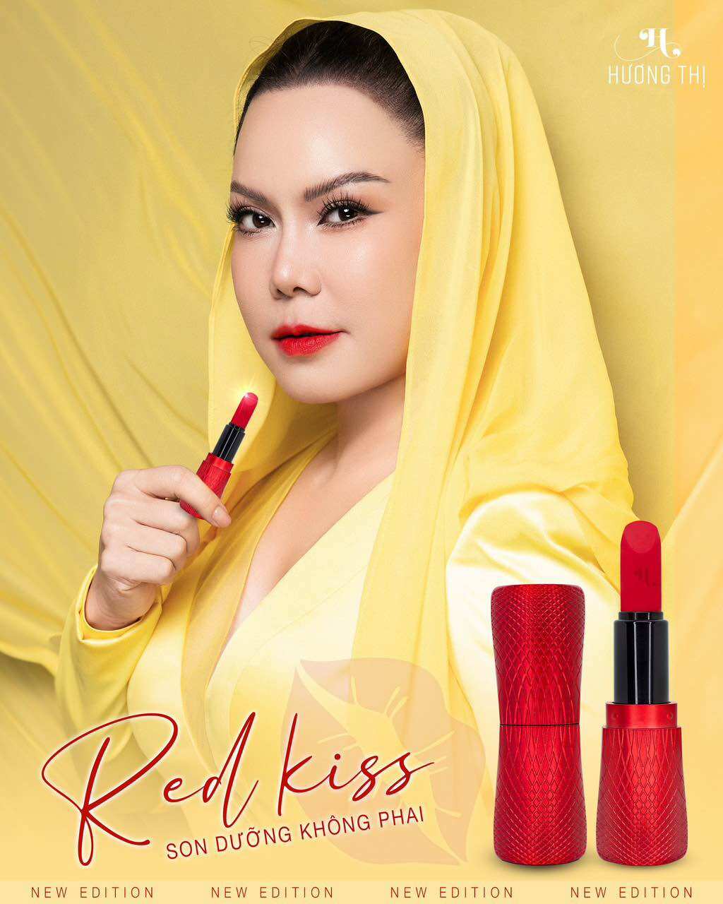 . Son dưỡng môi không phai Hương Thị. Son dưỡng Red Kiss và Elyza - Black Pearl màu hồng đậm. Dưỡng ẩm môi, không bong tróc, không thâm môi, son dưỡng có màu.
