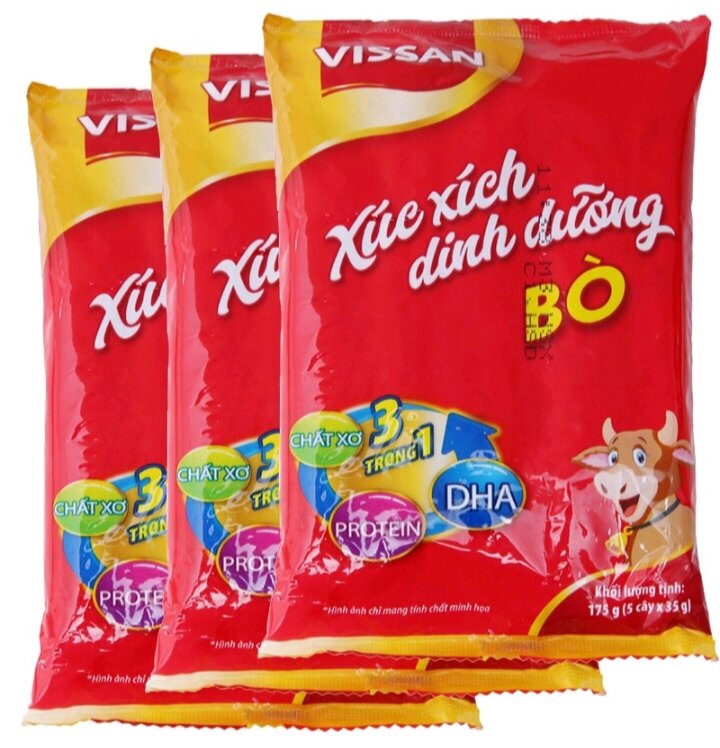 Thùng 20 gói xúc xích dinh dưỡng bò vissan 175g