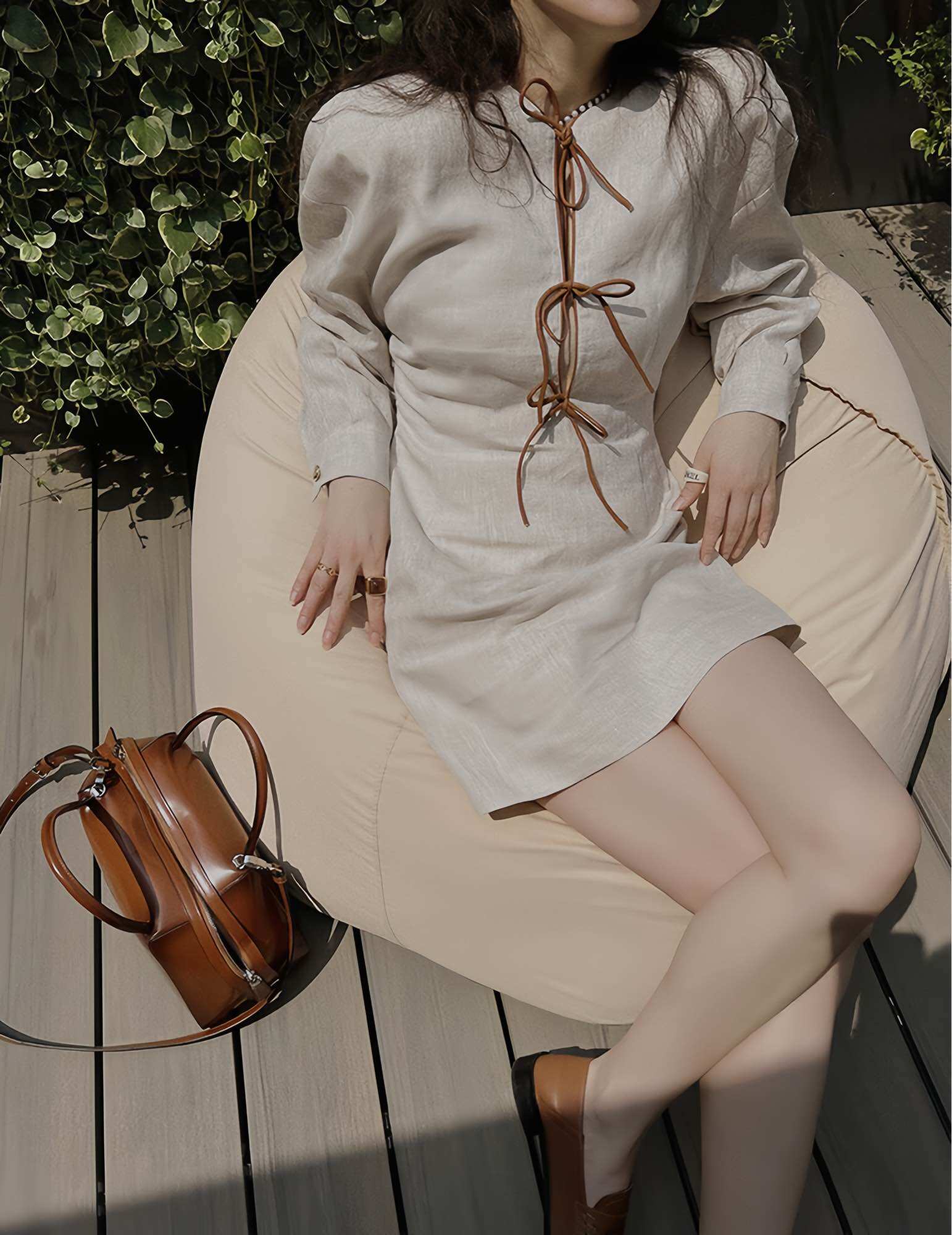 Váy dây buộc thắt nơ