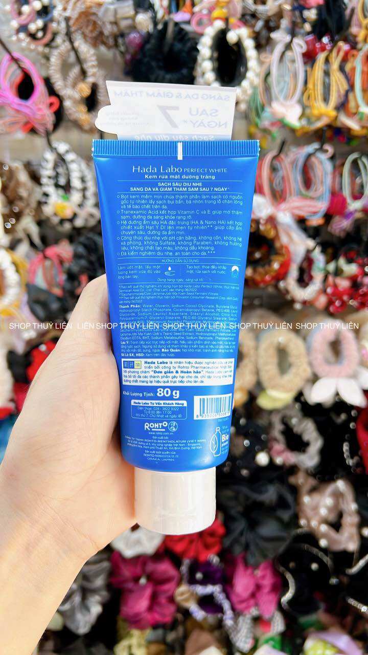 Sữa rữa mặt hada LABO dưỡng trắng da mờ thâm 80g