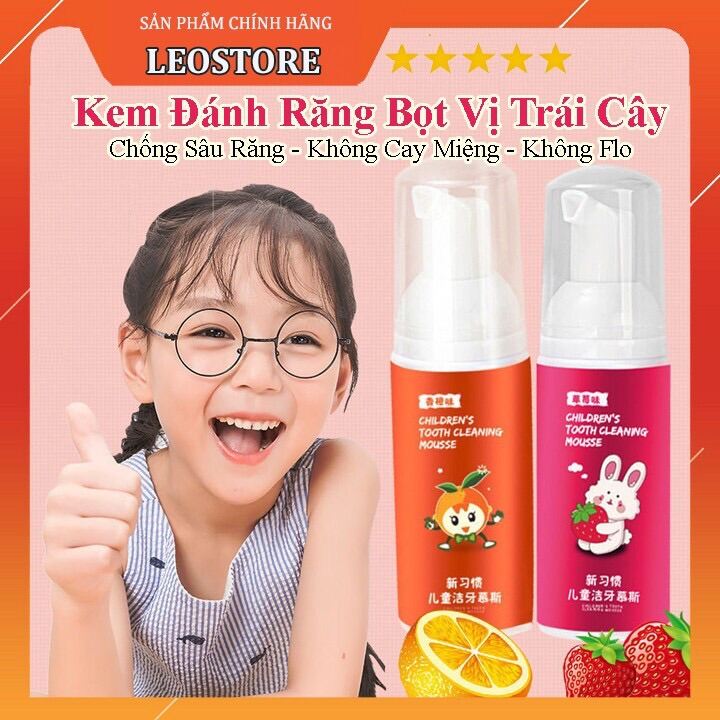 Kem đánh răng tạo bọt cho bé hương vị dâu tây