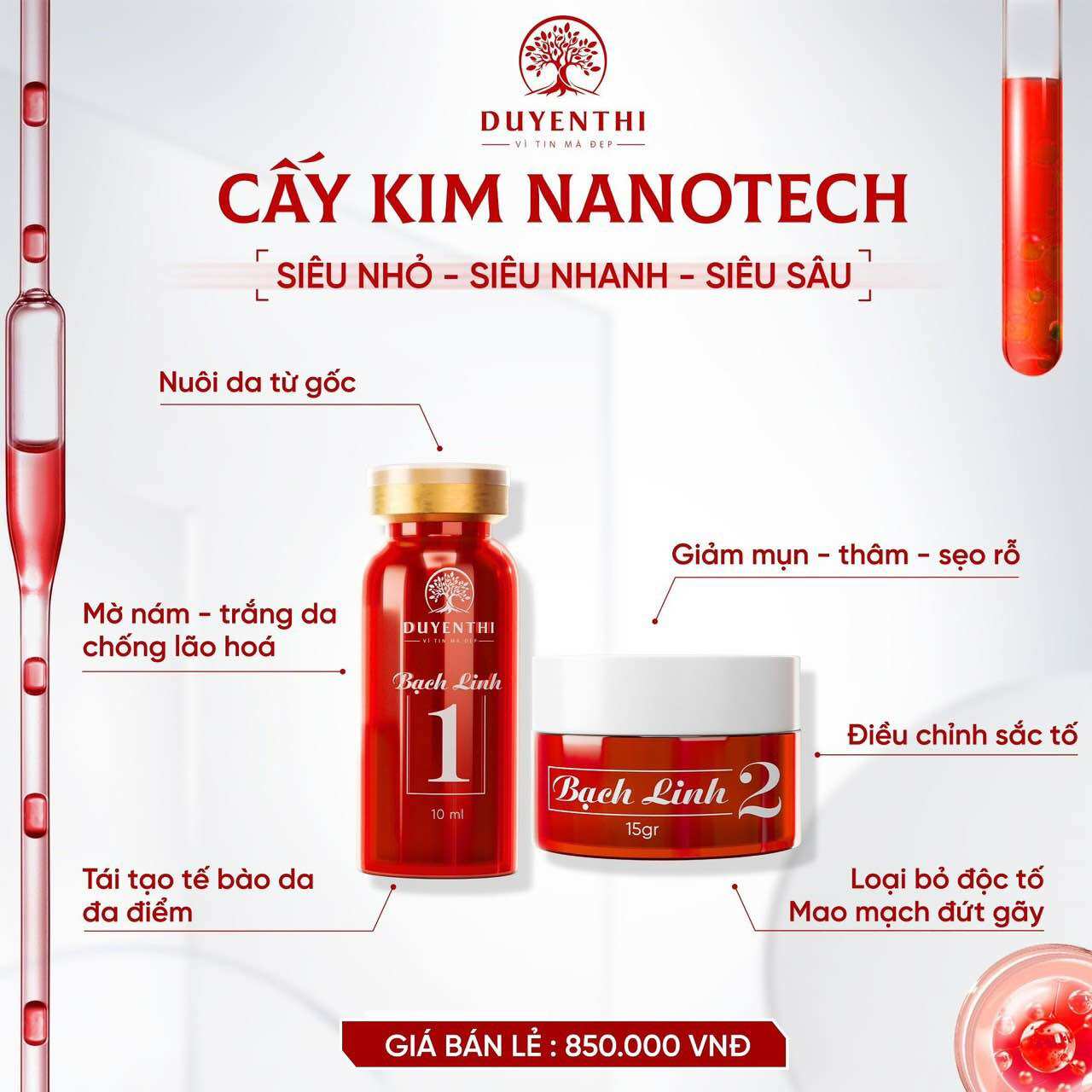 Bộ cấy kim nanotech Duyên Thị- Bách y sâm