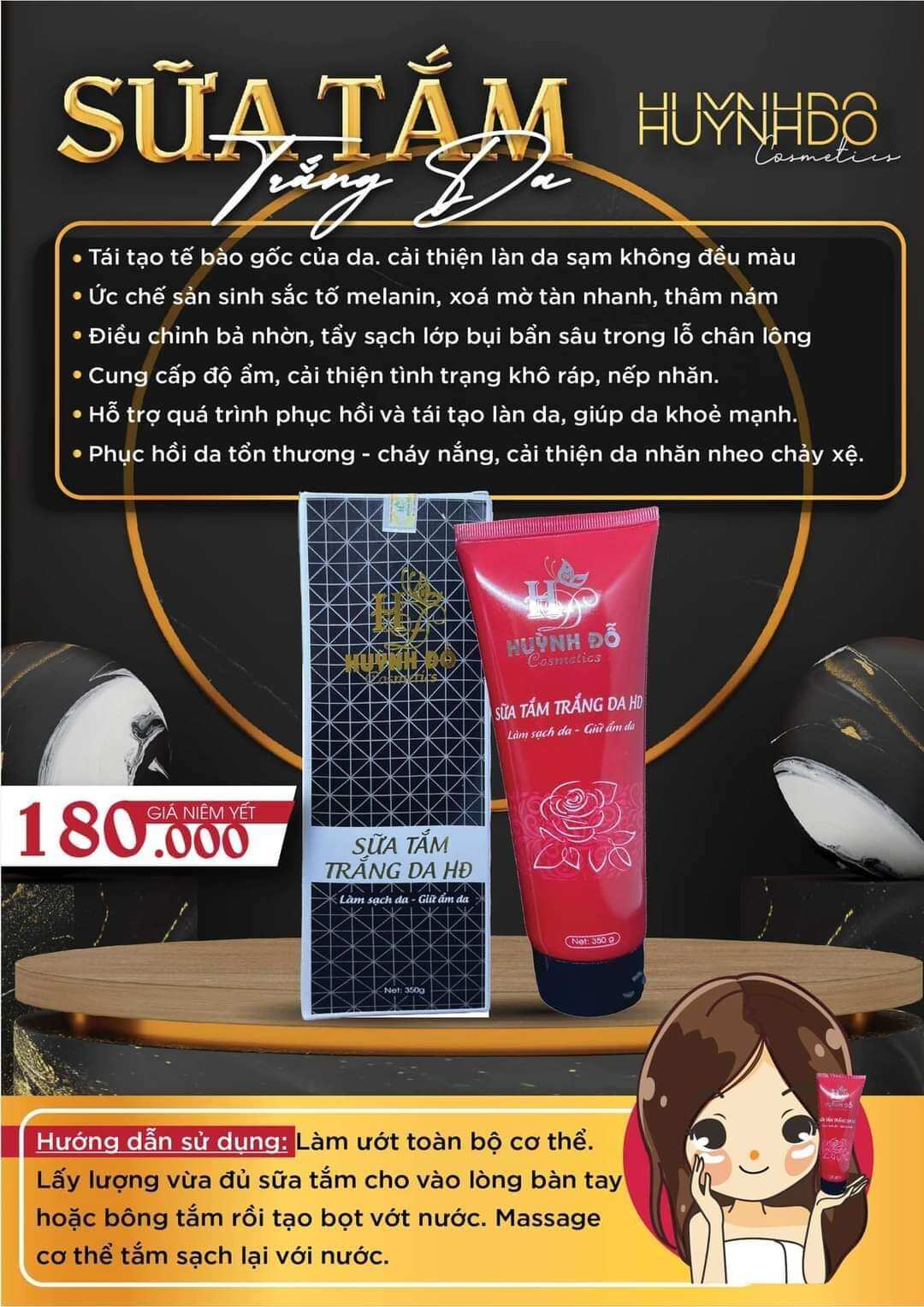 sữa tắm trắng da HUỲNH ĐỖ