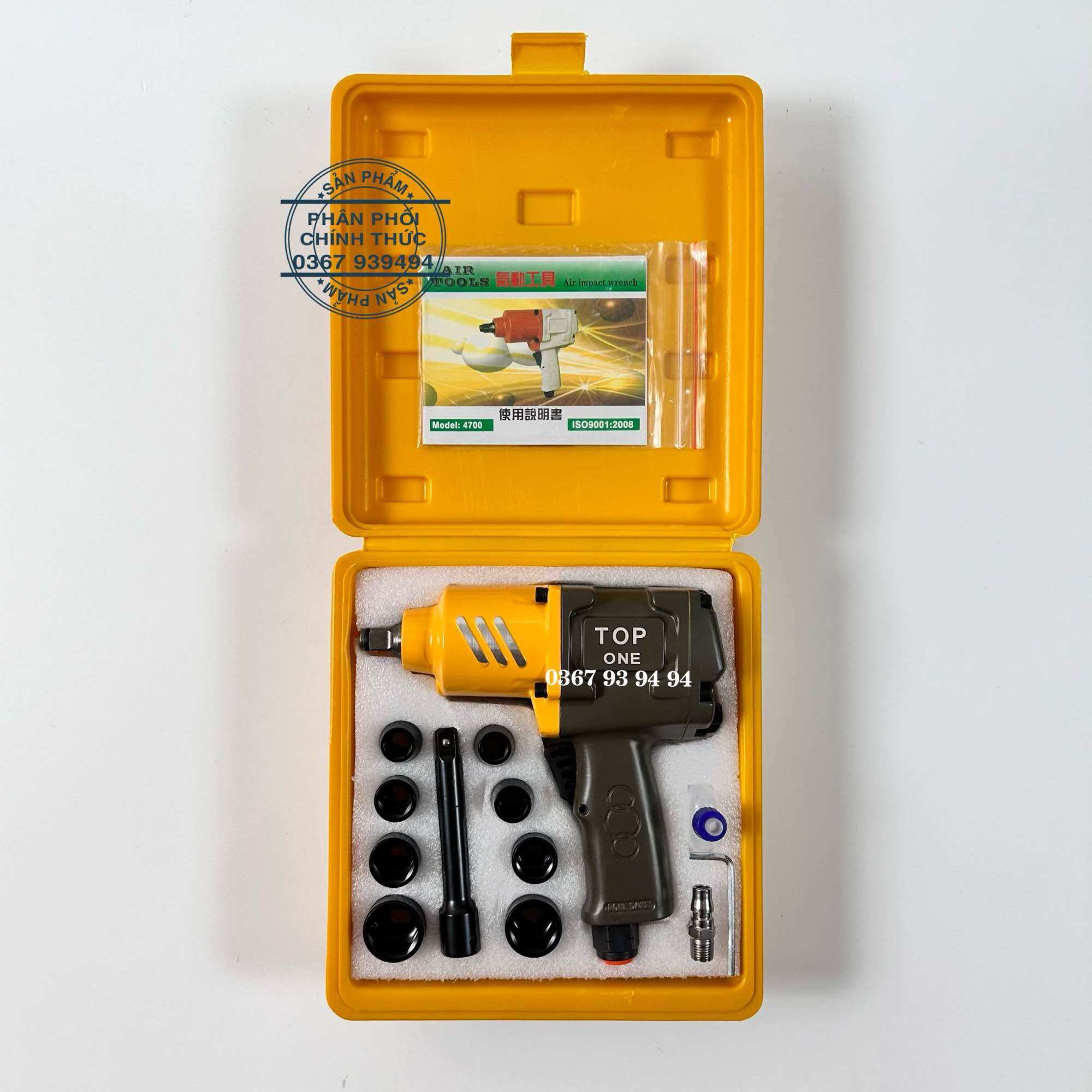 Máy siết mở bulong dùng hơi top - lực siết 1200nm - made in taiwan