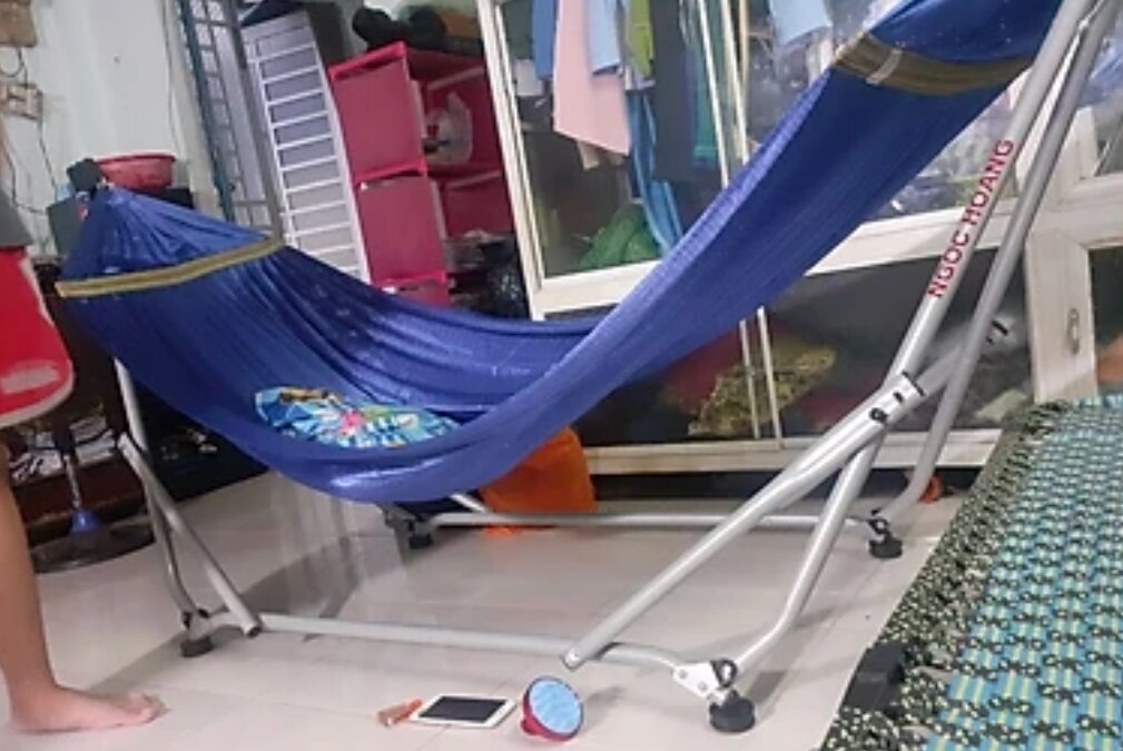 Võng xếp người lớn Khung võng Ngọc Hoàng cao cấp gấp gọn. khung võng xếp đa năng.
