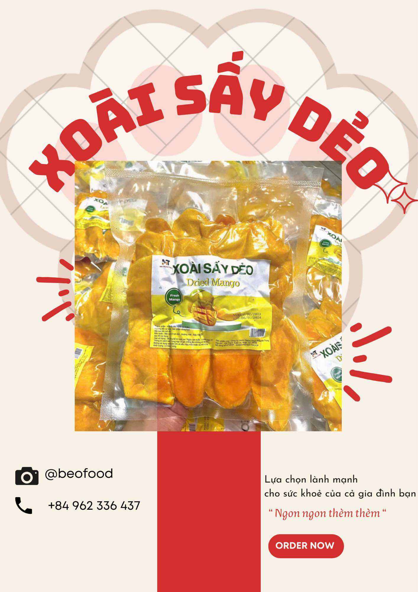 Xoài sấy dẻo hút chân không 500g đặc sản Đà Lạt