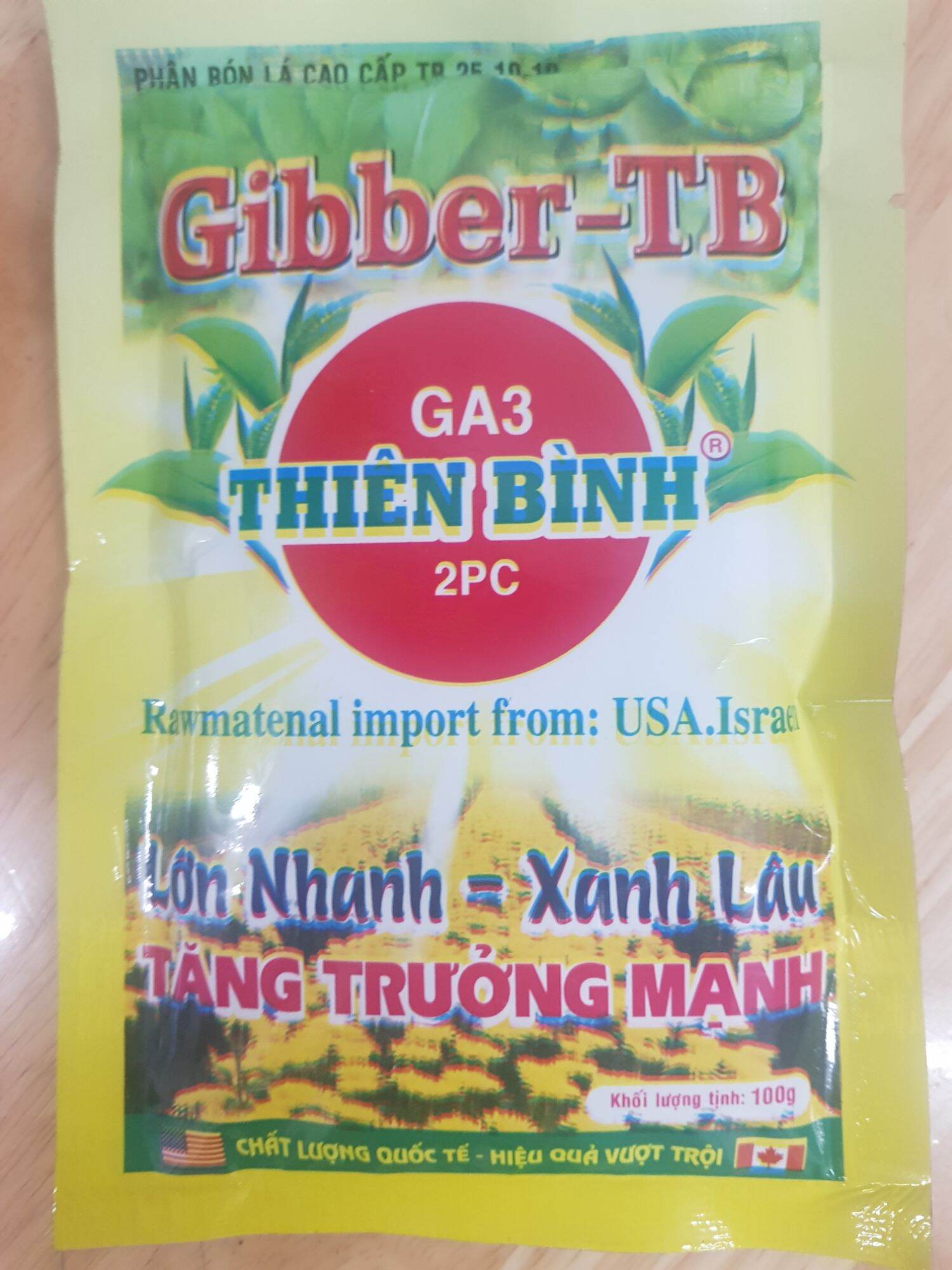Phân bón lá cao cấp 25-10-10 gibber -tb :lớn nhanh; xanh lá; tăng trưởng mạnh; bung đọt; bật chồi; kích bật mầm hoa;
