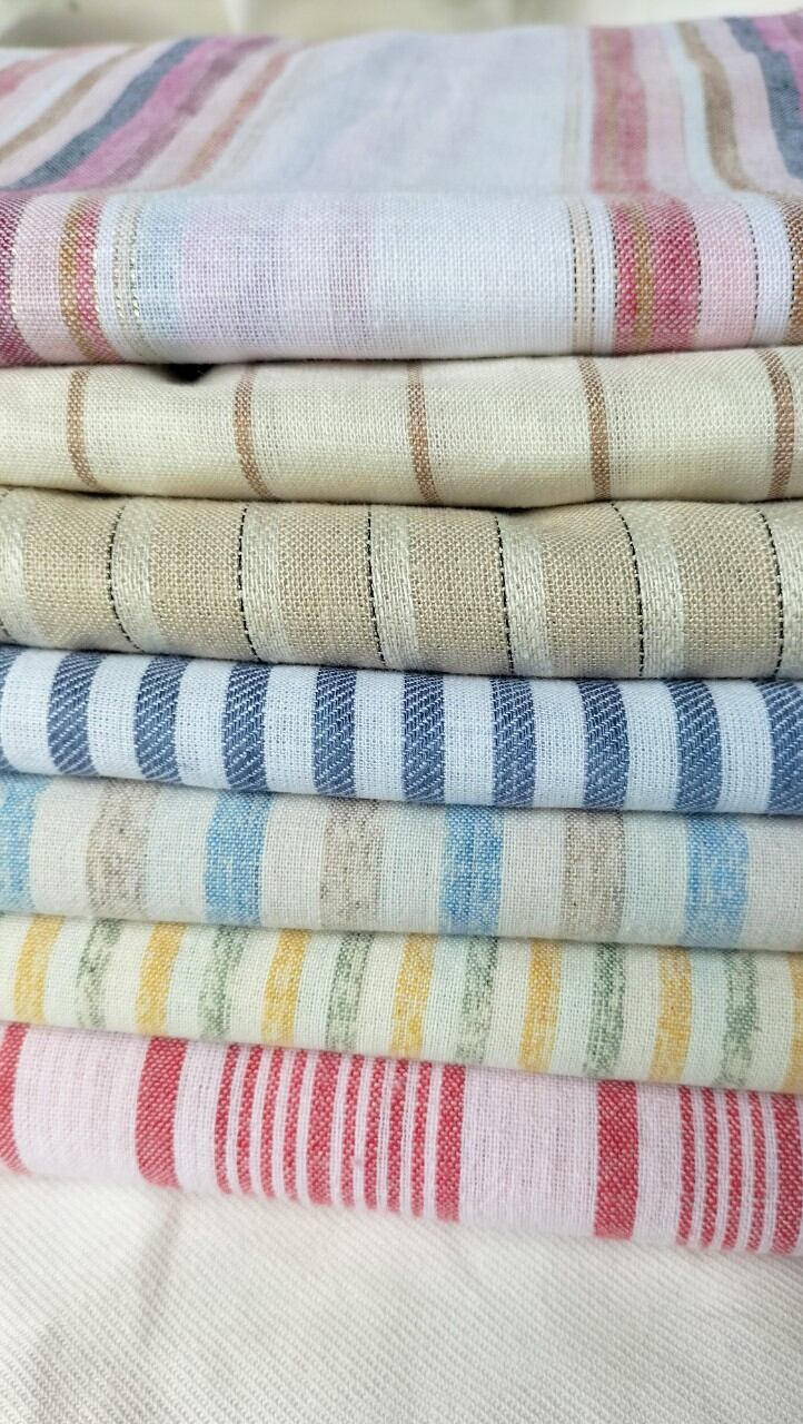 (1m) Vải linen sọc chính phẩm