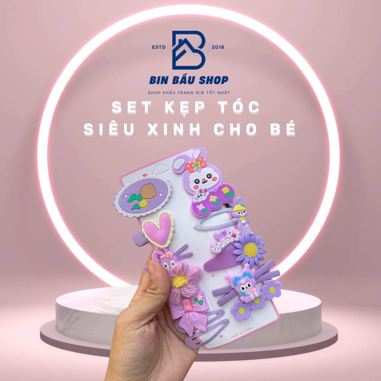 Set kẹp tóc 14 món cho bé gái