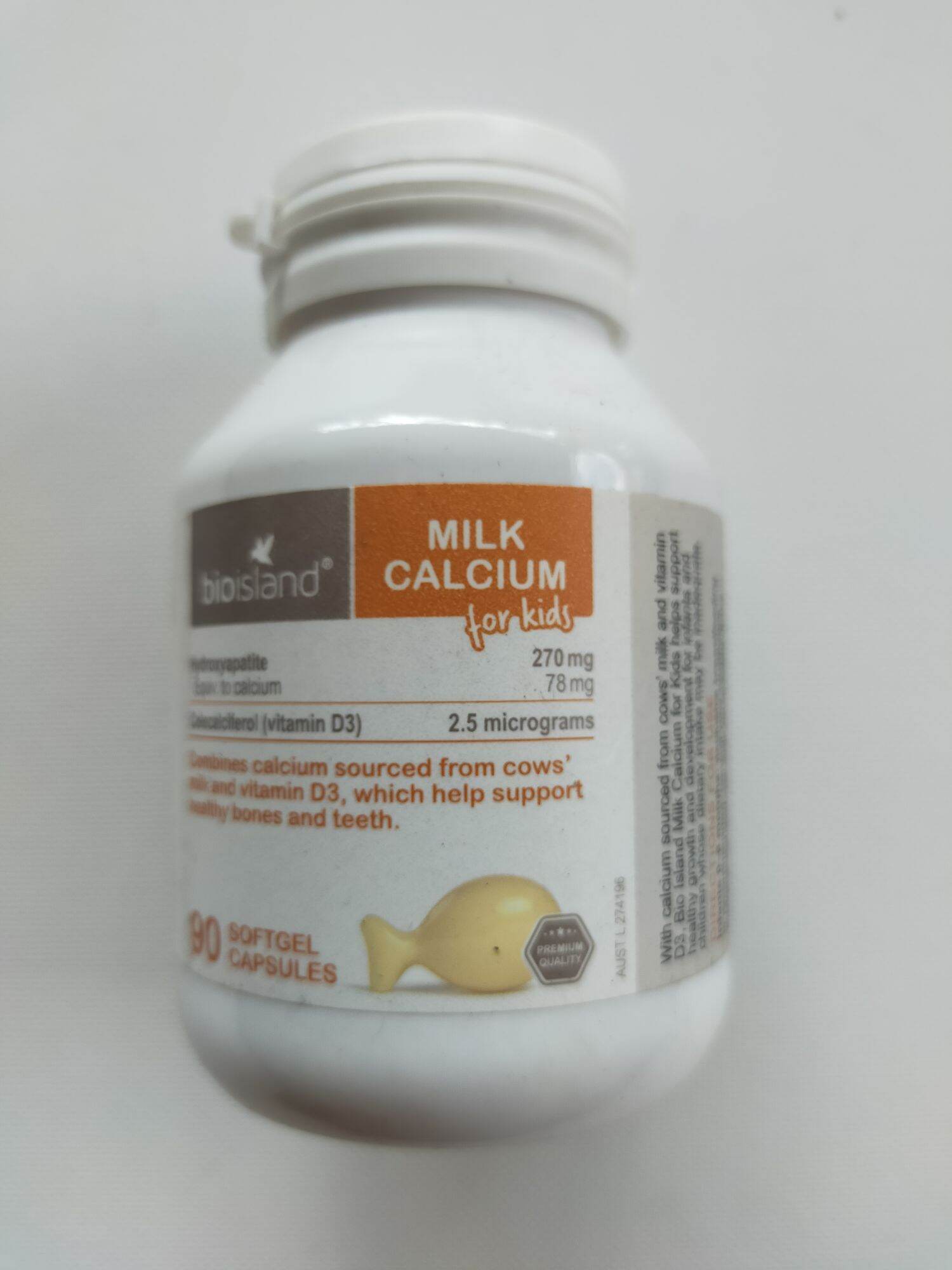 Viên uống bổ sung canxi sữa cho bé Bio Island Milk Calcium Úc