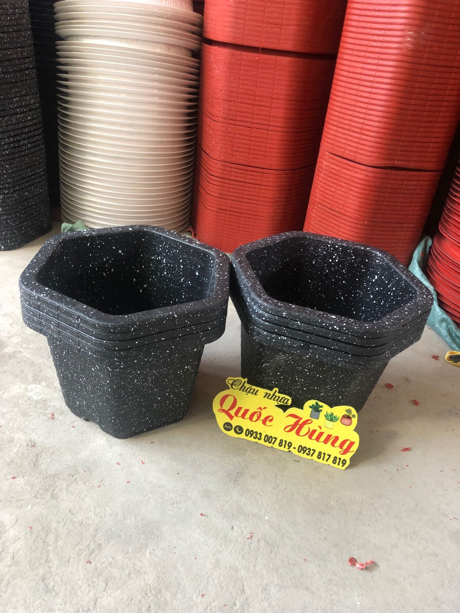 Combo 5 chậu FA380 Đen