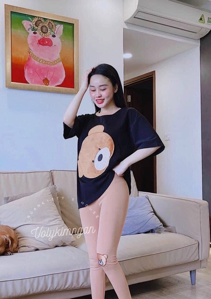 SÉT GẤU THÊU ÁO FORM RỘNG QUẦN DÀI