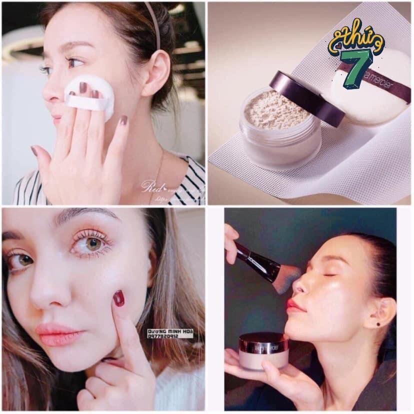 Set Laura Mercier mini phấn phủ và sáp mắt nhũ